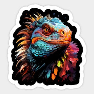 Iguana Rainbow Sticker